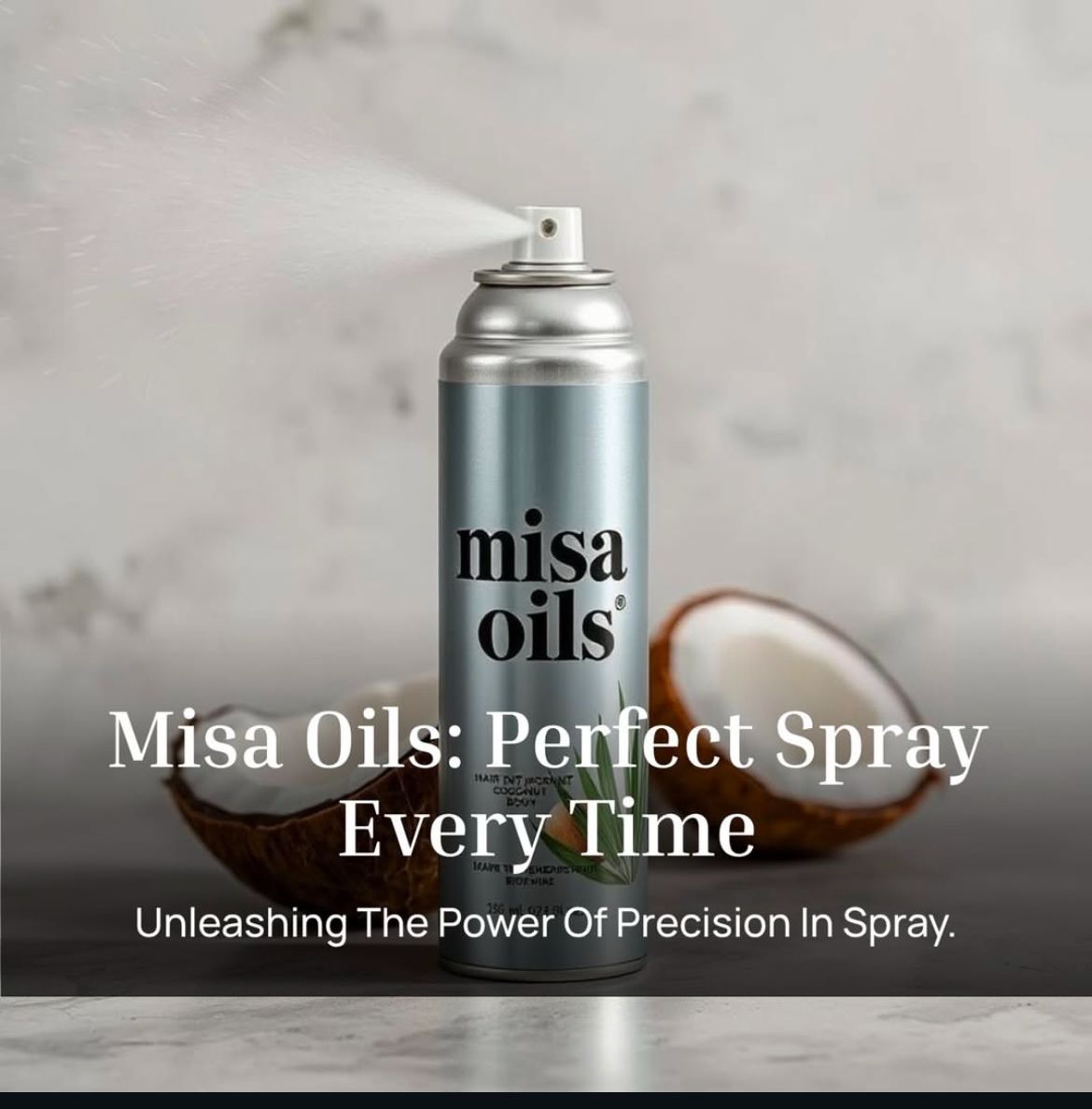 MISA Oils – 100% Pure Coconut Oil Aerosol Spray for Nourished & Healthy Hair 🌿✨